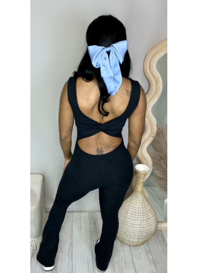 Black flare leg jumpsuit J La Boutique