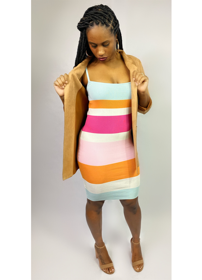 Colorful stripped dress